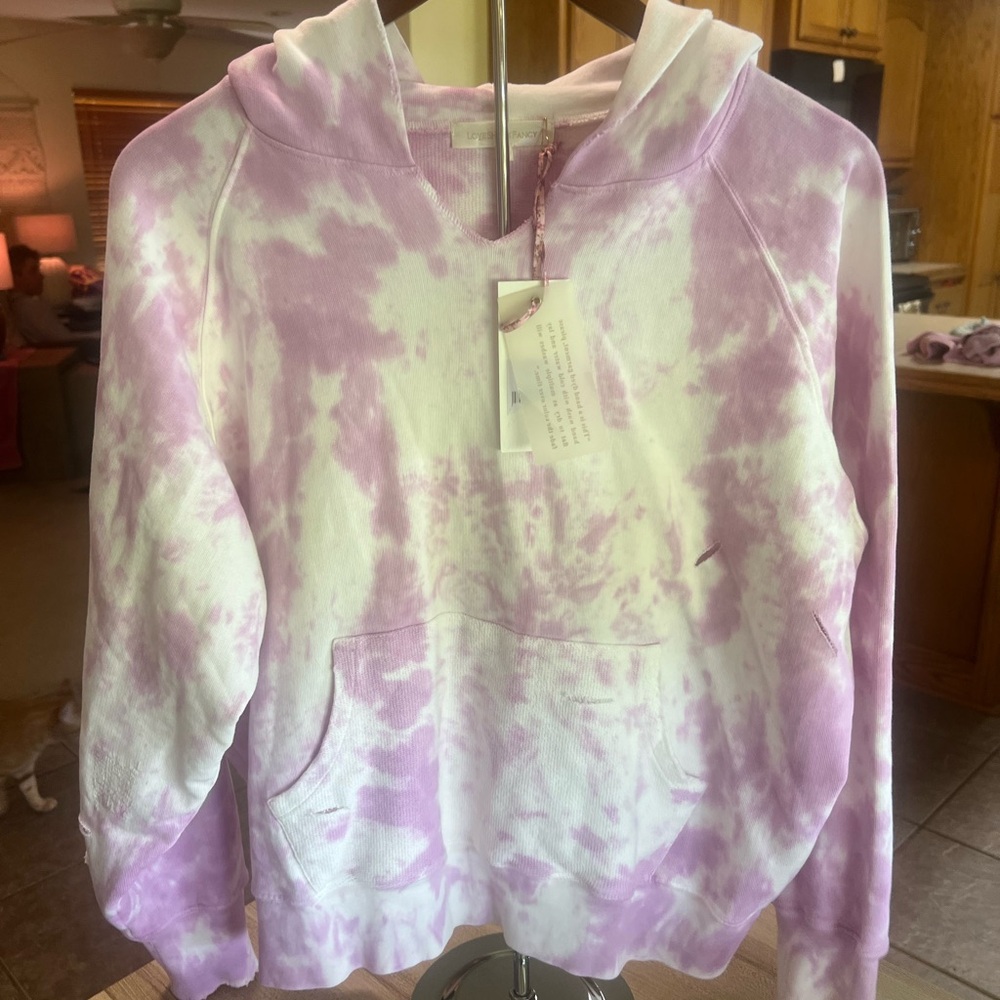 LoveShackFancy Addison hand dyed hoodie— O/S